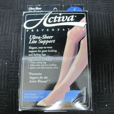 Activa Ultra-Sheer Pantyhose, Body Shaping Top 9-12 MM HG, H1143